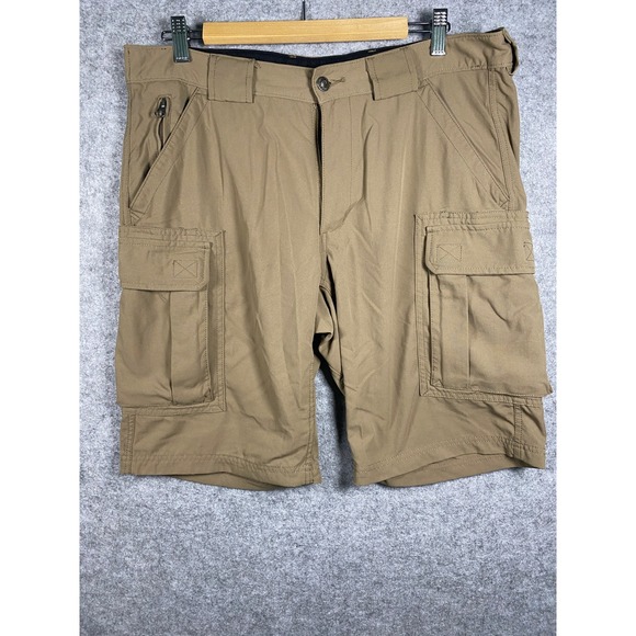 Duluth Trading Co Other - Duluth Trading Co Mens Tan Nylon Cargo Shorts Size M Khaki Hiking Workwear